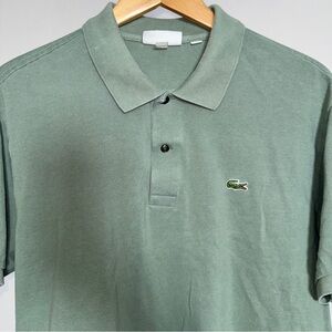 Lacoste Men's Polo Shirt L. 12. 12. in Sage Green Size XXL. Cotton.